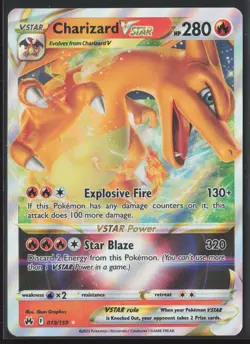 CHARIZARD VSTAR 019/159 VSTAR RARE CROWN ZENITH POKEMON NM/M - Image 1
