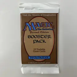 Magic the Gathering MTG Revised Edition Booster Pack 15 Cards English SEALED - Image 1