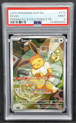 2025 Pokemon SVP EN - Prismatic Evolutions ETB Promo - Eevee - 173 - PSA 9 - Image 1