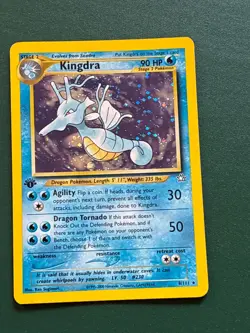 Pokemon Kingdra 8/111 1st Edition Holo SWIRL Neo Genesis NM - Image 1
