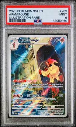 POKEMON PSA 9 ARMAROUGE ILLUSTRATION RARE 203/198 SCARLET e VIOLET ENGLISH 2023 - Image 1