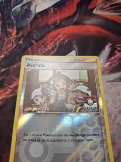 Acerola 4th Place 112a/147 League Promo Pokemon TCG Burning Shadows LP - Image 2
