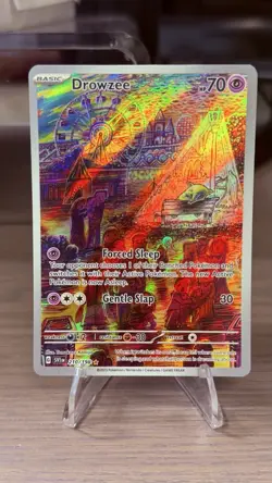 Pokemon TCG Drowzee Scarlet & Violet Base Set 210/198 Illustration Rare Holo - Image 1