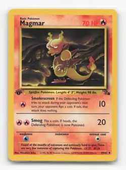 Pokemon TCG - Magmar 39/62 Moderately Played Uncommon Fossil 1st Edition - Image 1