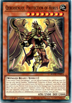 Qebehsenuef, Protection of Horus - AGOV-EN014 - Super Rare 1st Edition - Yugioh - Image 1