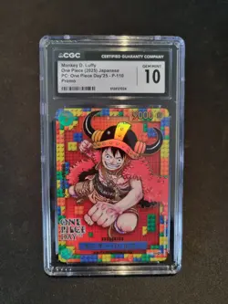 One Piece Monkey D. Luffy P-110 One Piece Day 25 CGC10 + Don!! - Image 2