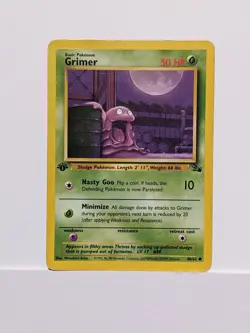 Grimer 48/62 1st Edition Fossil Pokemon Card WOTC - MP - Image 1