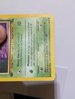 Grimer 48/62 1st Edition Fossil Pokemon Card WOTC - MP - Image 2