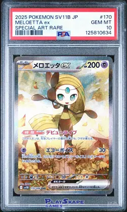 Pokemon Card PSA 10 Meloetta ex 170/086 SV11B Japanese Black Bolt SIR FA 2025 #2 - Image 1