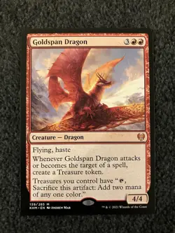 Magic The Gathering MTG - Goldspan Dragon - Kaldheim - Image 1