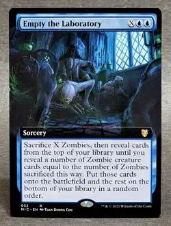 Magic MTG Empty the Laboratory Extended Art Rare Midnight Hunt NM/M - Image 1