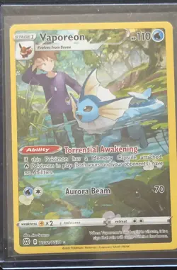 Pokemon Vaporeon Swsh09 Brilliant Stars TG02/30 Ultra Rare Full Art Holo 110 HP - Image 1