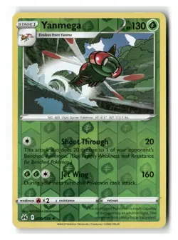 Yanmega 009/159 Rare Crown Zenith Pokemon Reverse Holo Near Mint - Image 1