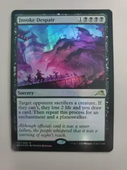 MTG Invoke Despair Kamigawa: Neon Dynasty Foil Rare - Image 1