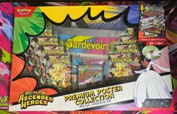 Pokemon Ascended Heroes Mega Gardevoir ex Premium Poster Collection Brand New! - Image 1