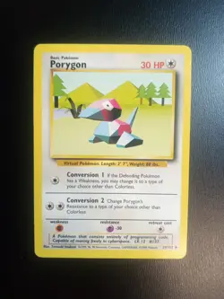 Pokemon TCG Porygon Base Set, Unlimited Uncommon Card 39/102 LP Vintage - Image 1