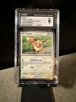 CGC MINT 9💎 EEVEE Holiday Calendar Stamped #133 Pokemon 151 - Image 1