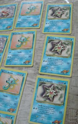 VTG Pokemon Cards 1999 Blue MISTY'S Water LOT 18 Gamefreak GC - Image 2