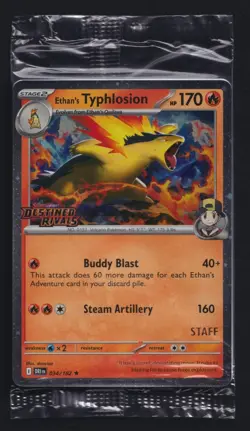 Pokemon TCG Scarlet & Violet Destined Rivals Staff Stamped Promo Pack of 4 - Image 1