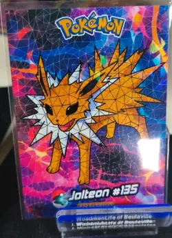 Pokemon Jolteon 135 Cracked Ice Holo 2024 Crystal Card Collection Peru US Seller - Image 4