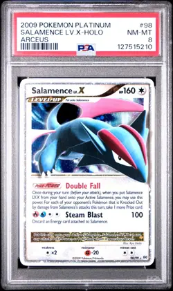 Pokemon TCG Salamence LV. X 98/99 PSA 8 Holo Platinum Arceus 2009 - Image 1