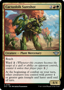 4x Cactusfolk Sureshot - 199 - Outlaws of Thunder Junction- Near Mint - MTG - Image 1