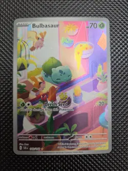 Pokemon Bulbasaur 143/142 SV07: Stellar Crown Illustration Rare Full Art Holo - Image 1