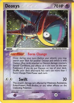 Deoxys 2/106 Holo Rare Emerald Pokemon Holo Damaged - Image 1