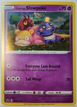 HD Fart Swirl 🌀 Galarian Slowpoke Cosmos Holo Bleed Error Rare Pokemon TCG ✨ - Image 3