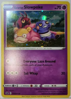 HD Fart Swirl 🌀 Galarian Slowpoke Cosmos Holo Bleed Error Rare Pokemon TCG ✨ - Image 4
