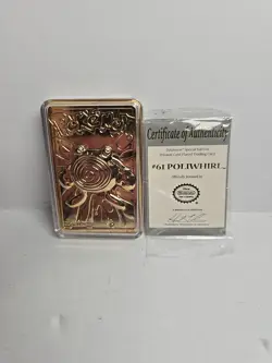 Pokemon Limited Edition 1999 Poliwhirl 23K Gold Plated Trading Card W Certificat - Image 3