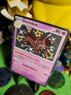Pokemon TCG Shiny Dachsbun 161/091 Paldean Fates NM/M Holo Rare Pokemon Card - Image 3