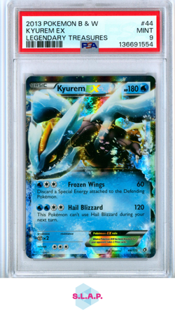 KYUREM EX LEGENDARY TREASURES POKEMON BLCK & WHITE 2013 44 PSA 9 - Image 1