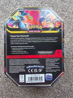 Pokemon TCG Mega Charizard Y ex Tin Sealed New 2026 Promo Card & Boosters - Image 2