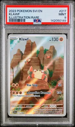 POKEMON PSA 9 KLAW ILLUSTRATION RARE 217/198 SCARLET e VIOLET ENGLISH 2023! - Image 1