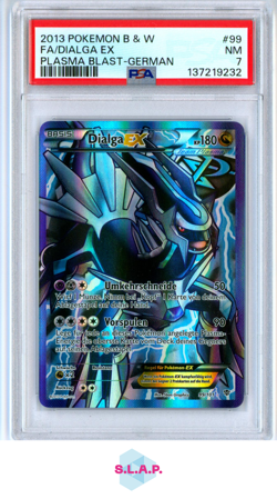 FA/DIALGA EX PLASMA BLAST-GER POKEMON BLCK & WHITE PLASMA BLAST 2013 99 PSA 7 - Image 1