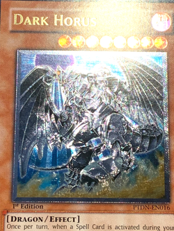 yugioh Dark Horus PTDN-EN016 1st Edition Ultimate Rare Near Mint - Image 2
