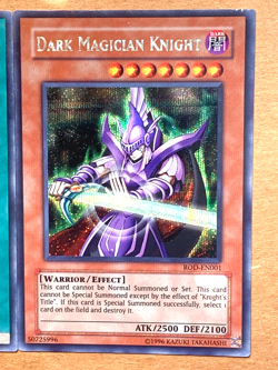 yugioh Dark Magician Knight & knights title ROD-EN001 & ROD-EN002 secret Played - Image 5