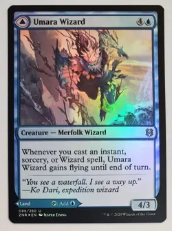X 1 Umara Wizard Umara Skyfalls FOIL Zendikar Rising NM MTG Magic The Gathering - Image 1