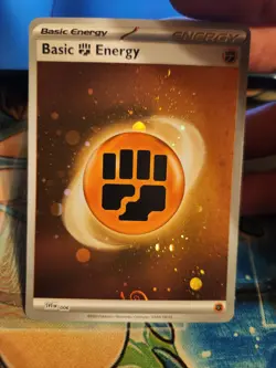 HD Fighting Energy Cosmos Holo with Mew Tail Swirl SVE MEW 006 151 Pokemon Card - Image 1