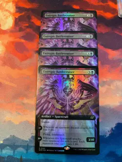 MTG Edge of Eternities Entropic Battlecruiser Extended Art Foil x 4 - Image 1