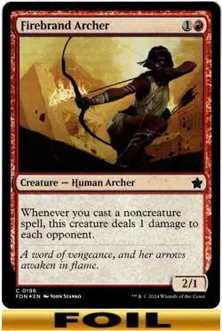 Firebrand Archer ** FOIL #196 ** Foundations - CUC NM MTG - Image 1