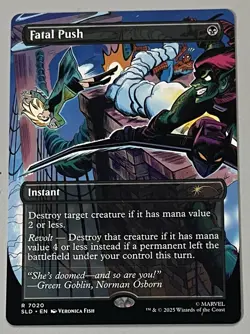 MTG Secret Lair Drop Fatal Push Instant RARE REGULAR #7020 - Image 1