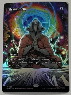 MTG PZA Brainstorm Instant MYTHIC FOIL #0004 - Image 1