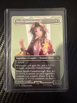 Aerith Gainsborough Borderless – Non-Foil | Final Fantasy MTG | NM - Image 1