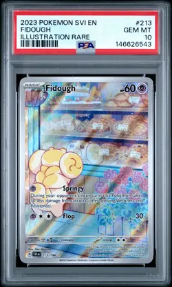 2023 POKEMON SVI EN-SCARLET & VIOLET ILLUSTRATION RARE #213 FIDOUGH PSA 10 - Image 1