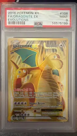 Dragonite EX 106/108 Evolutions Pokemon PSA 9 - Image 1