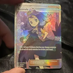 Pokemon Acerola 142/147 Sm-Burning Shadows Full Art Ultra Rare Trainer Holo - Image 1