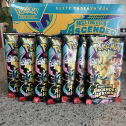 7X Pokemon, Mega Evolution Ascended Heroes Packs, Sealed-Some Heavy - Image 1