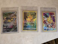 Pokemon Pikachu 3 card lot - Crown zenith and 151 - Image 1